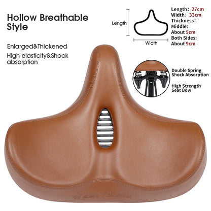 WEST BIKING Widen Bicycle Saddle Ergonomic Thick Comfortable Bike Saddle Shock Absorbtion MTB E-Bike Cushion Bicycle Accessories