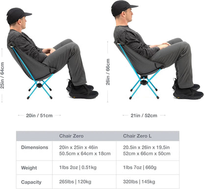 Ultralight Compact Camping Chair, Portable Folding Outdoor Seat for Hiking Backpacking