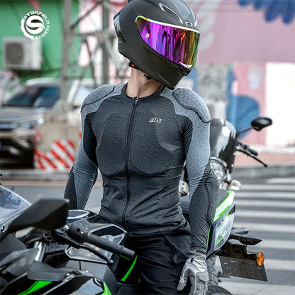 Summer Men Motorcycle Soft Armor Jacket CE level 2 Moto Body Armor Clothing Male Motocross Protection Riding Protective Gear