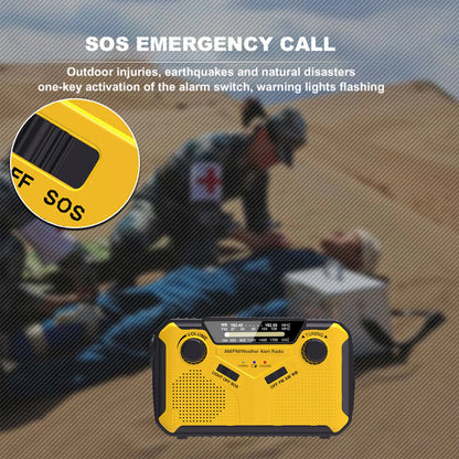 3000mAh Emergency Radio Solar Hand Crank