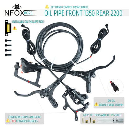 NFOX B023 Electric Bicycle Scooter Oil Disc Hydraulic Brake 160 Accessories 203 E bike 180 Power Off Right 140 GIFT Tool New