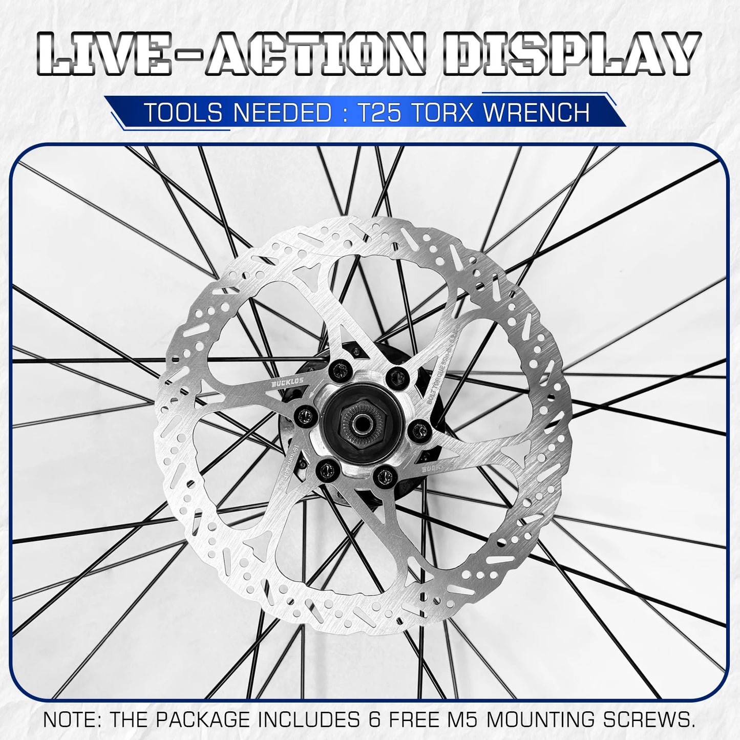 BUCKLOS Bike Disc Brake Rotor 140mm 160mm 180mm 203mm Bicycle Hydraulic Brakes Rotor Heat Dissipation Mtb Road Bike Rotors