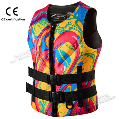 Impact Vest Wakesurf Comp Vest CE Approved Neoprene Life Jacket Wake Surfing But Great for All Other Watersports Activities