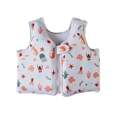 Not Falling Off Child Buoyancy Vest Anti Rollover Stable Baby Swimming Jackets Adjustable Cartoon Inflation-Free Swimming Vest