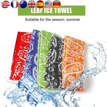 5 Pcs Cooling Bandana Scarf Cool Scarf Neck Wrap Instant Cooling Reusable Ice Scarf for Camping Running Golf Gym Beach Travel