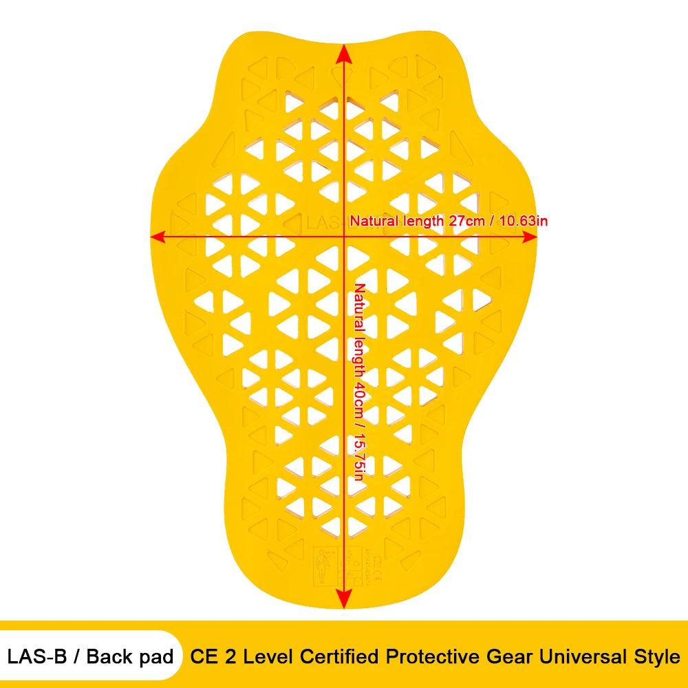 Universal CE Level 2 Certified Motorcycle Armor Jacket Insert Back Protector Anti-Shock Rider Armor Back Spine Protective Pad