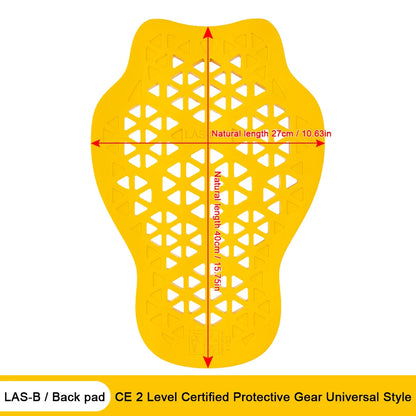 Universal CE Level 2 Certified Motorcycle Armor Jacket Insert Back Protector Anti-Shock Rider Armor Back Spine Protective Pad