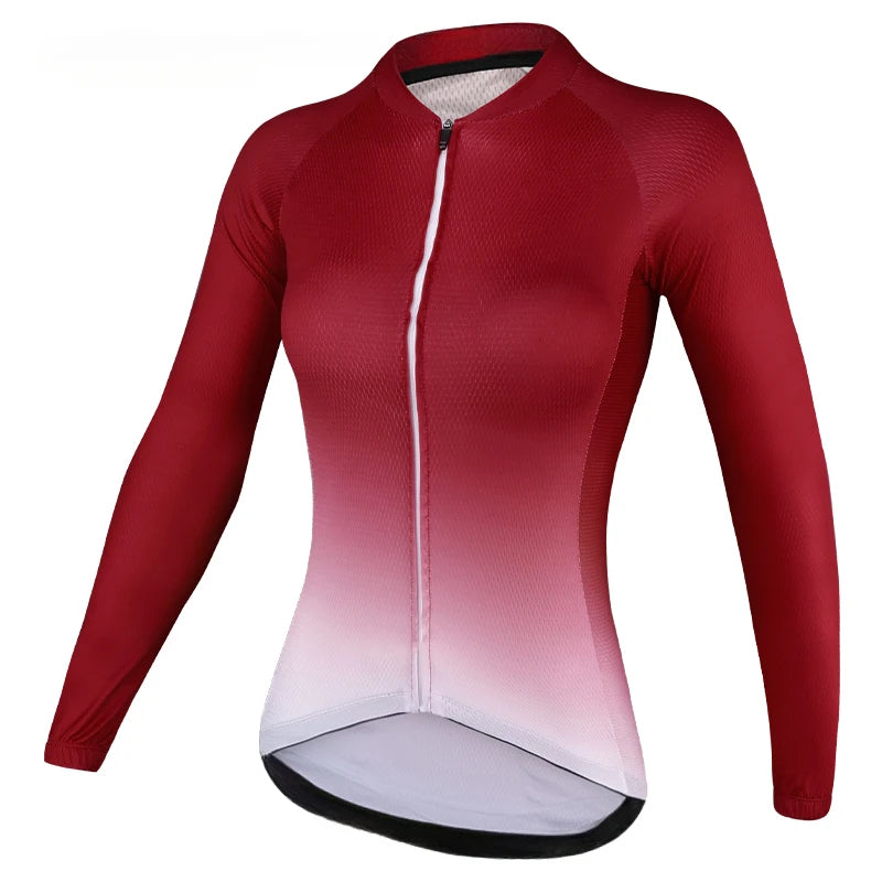 Quick Dry Mountain Bike Jerseys Autumn Spring Breathable Women's Cycling Shirt Long Sleeve Cycling Jersey