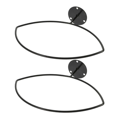2Pcs Wall Football Rack Iron Ball Display Stand for Shopping Mall Counter Home Gym Basketball Rugby Volleyball Hat Storage