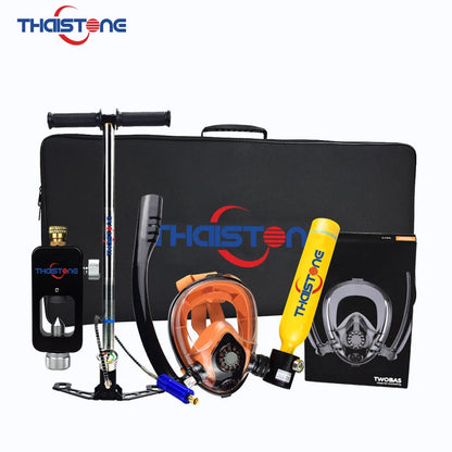 1 Set 0.5L Mini Scuba Diving Tank with Snorkel And Diving Mask - Portable Air Snorkeling Equipment for Outdoor Oxygen Supply