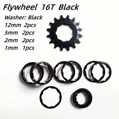 13T/14T/15T/16T AL7075 Mountain Bike Cassette Bicycle Freewheel Conversion Kit Flywheel Sprocket Single Speed Cassette Cog