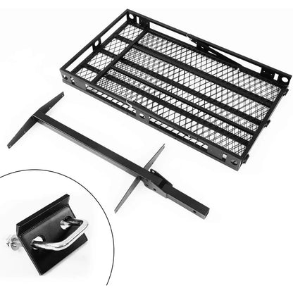 IRONMAX Hitch Cargo Carrier with Ramp, Heavy Duty Folding Mobility Scooter Wheelchair Hitch-Mounted Carrier for Car, Truck, SUV,