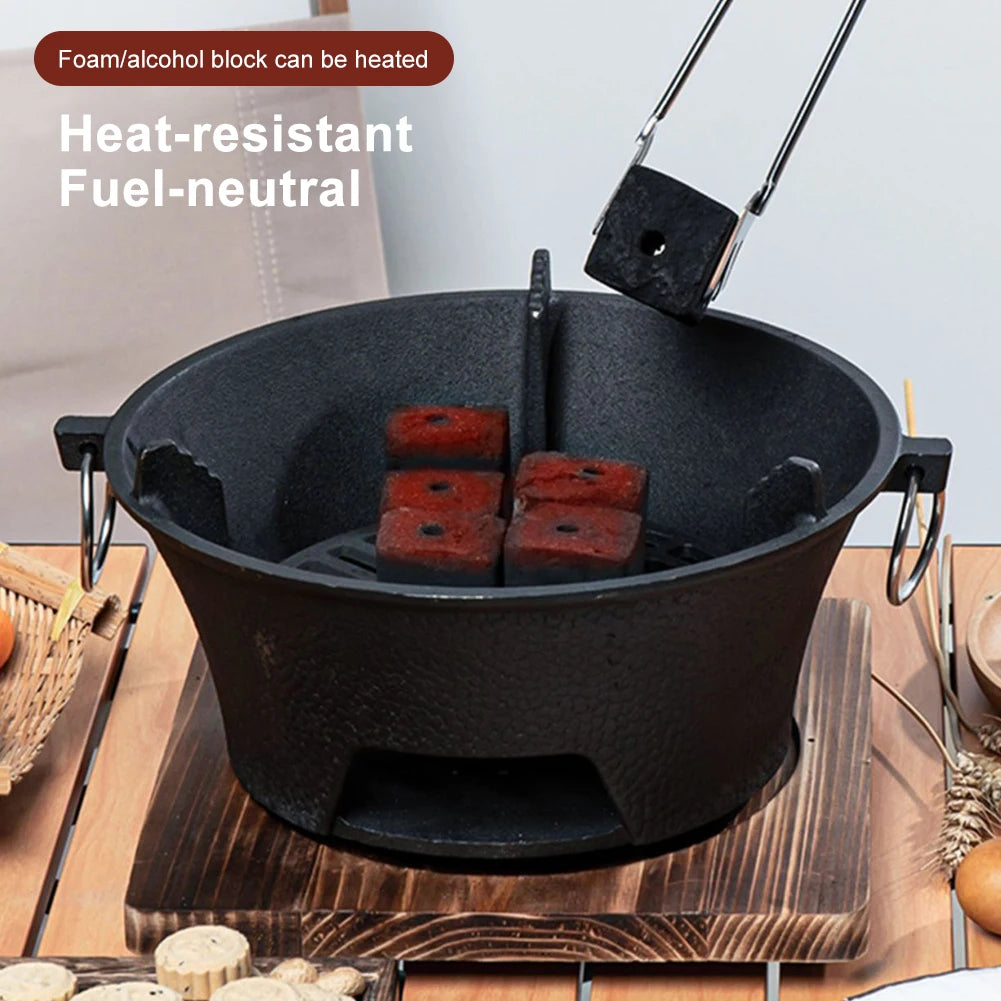 Stainless Steel Round Barbecue Grill Portable Camping Stove Picnic Barbecue Party Stove Family Camping Desktop Small Charcoal Ba