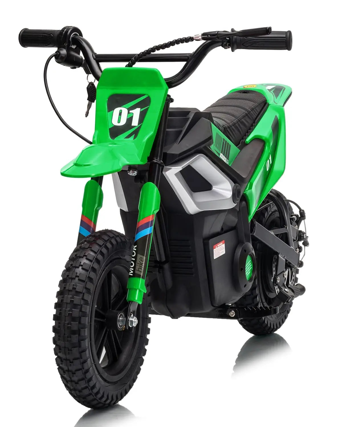 24V Kids Electric Motorcycle, 350w High-Speed Ride-On E-bike With Wiggle Throttle & Hand Brake For Ages 8+
