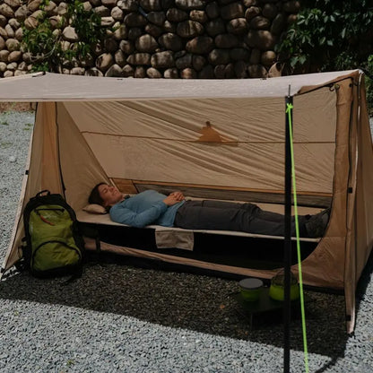 Ultralight Folding Camping Cot, Extra Long Backpacking Camping Cots for Adults Portable Cot Bed for Hiking Travel Home Mountaine