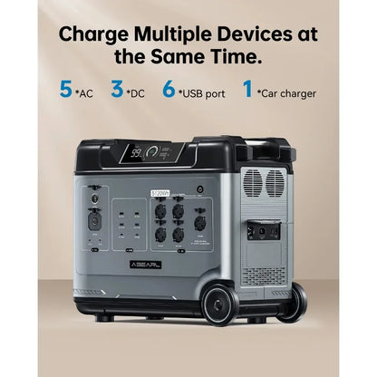 Portable Power Station 4000W 5120Wh Peak 8000w