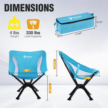 Folding Chair Lightweight , Supports 330 LBS