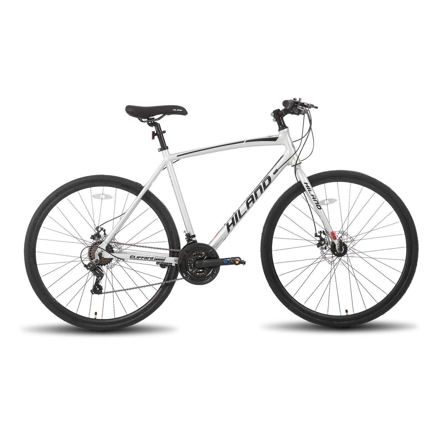 HILAND 700c Road Bike, 14 Speeds, Light Weight Aluminum Frame, Racing Bike City Commuting Road Bicycle for Men Women