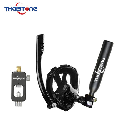 1 Set 0.5L Mini Scuba Diving Tank with Snorkel And Diving Mask - Portable Air Snorkeling Equipment for Outdoor Oxygen Supply