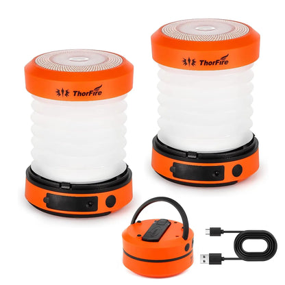 Camping Light 2/4PCS Solar Rechargable Foldable Portable Lantern Power Bank Waterproof Flashlight Solar Lamp Camp Outdoor