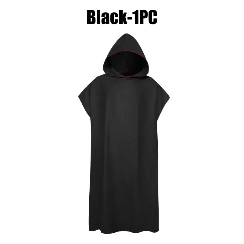 Quick-drying Changing Robe Quick Dry Bathrobe Hooded Absorbent Bath Towel Swimming & Fitness Super Absorbent Bathrobe