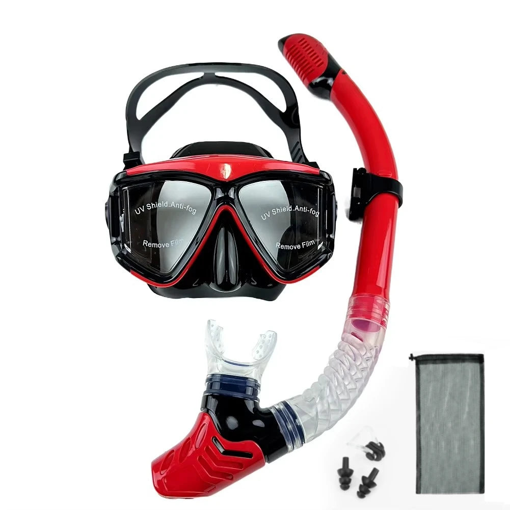 Professional scuba diving mask snorkeling suit adult silicone skirt anti-fog goggles swimming equipment