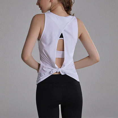 Sports Vest Women Quick-drying Running Bodysuit Sleeveless Yoga Clothes Beautiful Back and Outerwear Blouse Loose and Slim