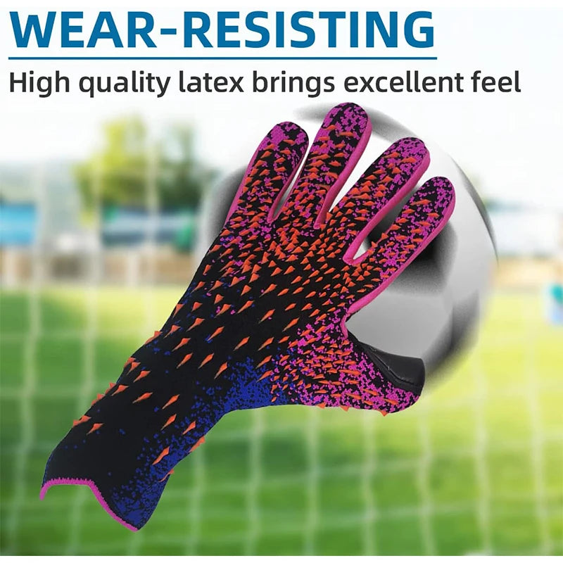Breathable Soccer Goalkeeper Gloves for Kids Youth Strong Grip Full Finger Protective Football Soccer Football Goalkeeper Gloves