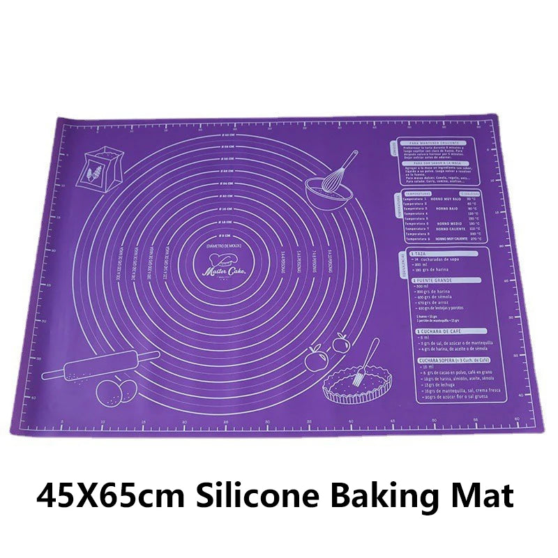 BUYYES 1PCS Silicone Baking Mat Kneading Pad Dough Mat Pizza Cake Dough Maker Kitchen Cooking Grill Non-Stick Gadgets Bakeware