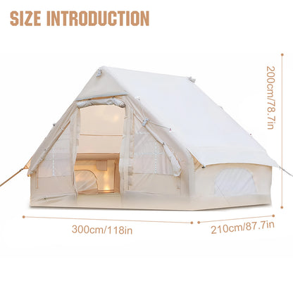 4-6 Person House Instant Glamping Camping Tents House with Hand Pump Automatic Inflatable Floating Tent for Adults Travel Hiking