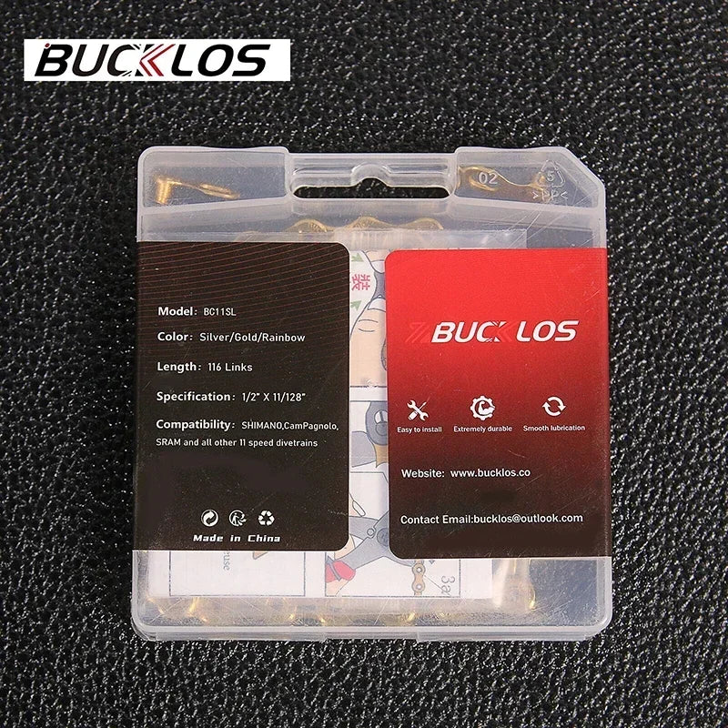 BUCKLOS Bicycle Chain 10v 11v 11EL 11SL Chain 8s 9s 10s 11s 12s Speed Bike Current 116/126 Links High Quality Chain for SHIMANO