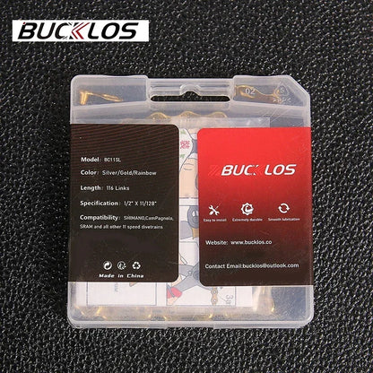 BUCKLOS Bicycle Chain 10v 11v 11EL 11SL Chain 8s 9s 10s 11s 12s Speed Bike Current 116/126 Links High Quality Chain for SHIMANO