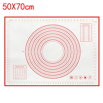 BUYYES 1PCS Silicone Baking Mat Kneading Pad Dough Mat Pizza Cake Dough Maker Kitchen Cooking Grill Non-Stick Gadgets Bakeware