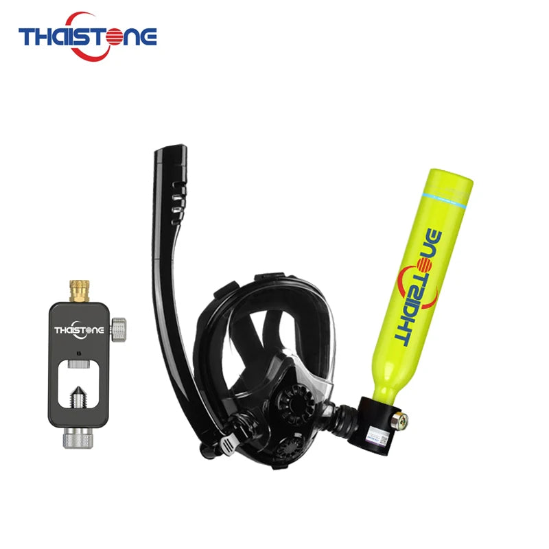 1 Set 0.5L Mini Scuba Diving Tank with Snorkel And Diving Mask - Portable Air Snorkeling Equipment for Outdoor Oxygen Supply