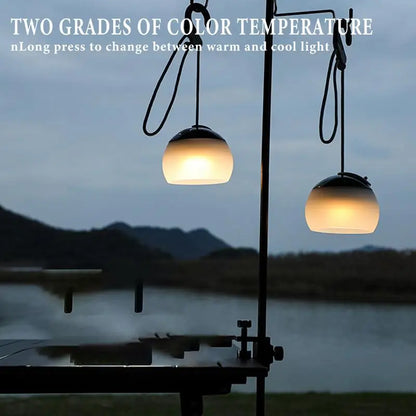 Camping Tent Light With Hook 4 Mode Adjustable LED Light Portable Outdoor Lantern Rechargeable LED Tent Lantern For Fishing Camp