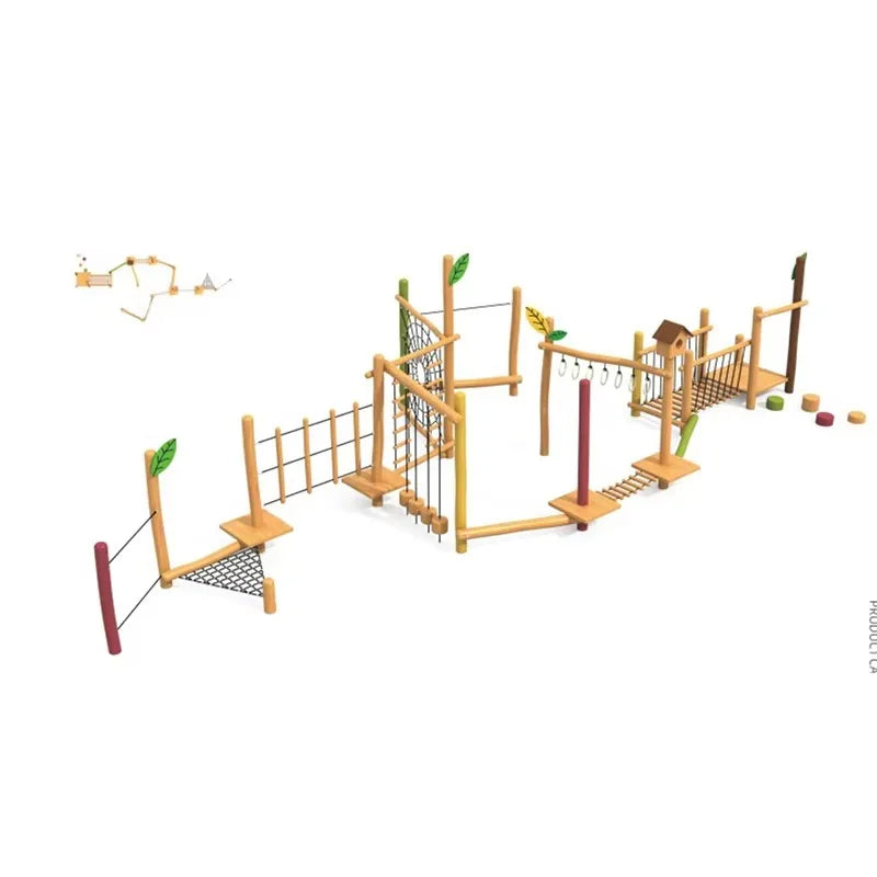 Indoor Outdoor Custom Wooden Play House for Kindergarten Daycare Outdoor Play Area, Children Wooden Playhouse