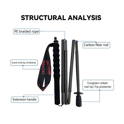 Local+ 2PCs Trekking Poles Carbon Fiber 115g Ultra-Light Hiking Poles Camping Stick Foldable Walking Cane Travel Outdoor Gear
