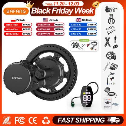 BAFANG Mid Drive Motor 1000W 750W 500W 250W 350W Electric Bike Conversion Kit BBSHD BBS02B BBS01B M615 M325 M215 Ebike Kits