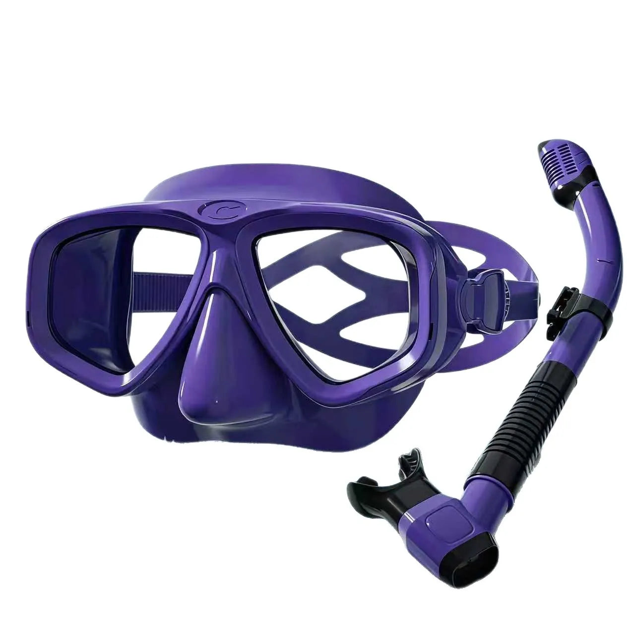 Snorkeling Two-Piece Set - Complete Dry-Style Dive Mask Equipment - Air Tube Set - Mask for Diving