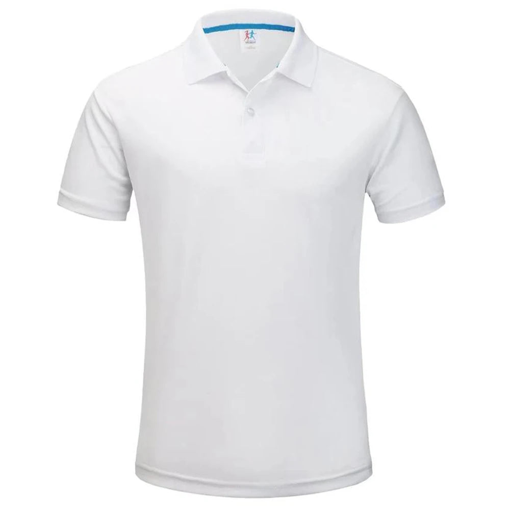 Quick Dry Breathable Golf Polo Shirt Men Summer Short Sleeve Polyester Running Collar T-shirt Sports Camisa Polo T Shirt For Men