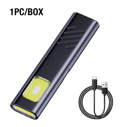 Security flashing work light warning light strong light mini portable outdoor maintenance emergency EDC flashlight knife cap cli