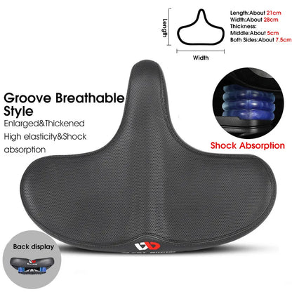 WEST BIKING Widen Bicycle Saddle Ergonomic Thick Comfortable Bike Saddle Shock Absorbtion MTB E-Bike Cushion Bicycle Accessories