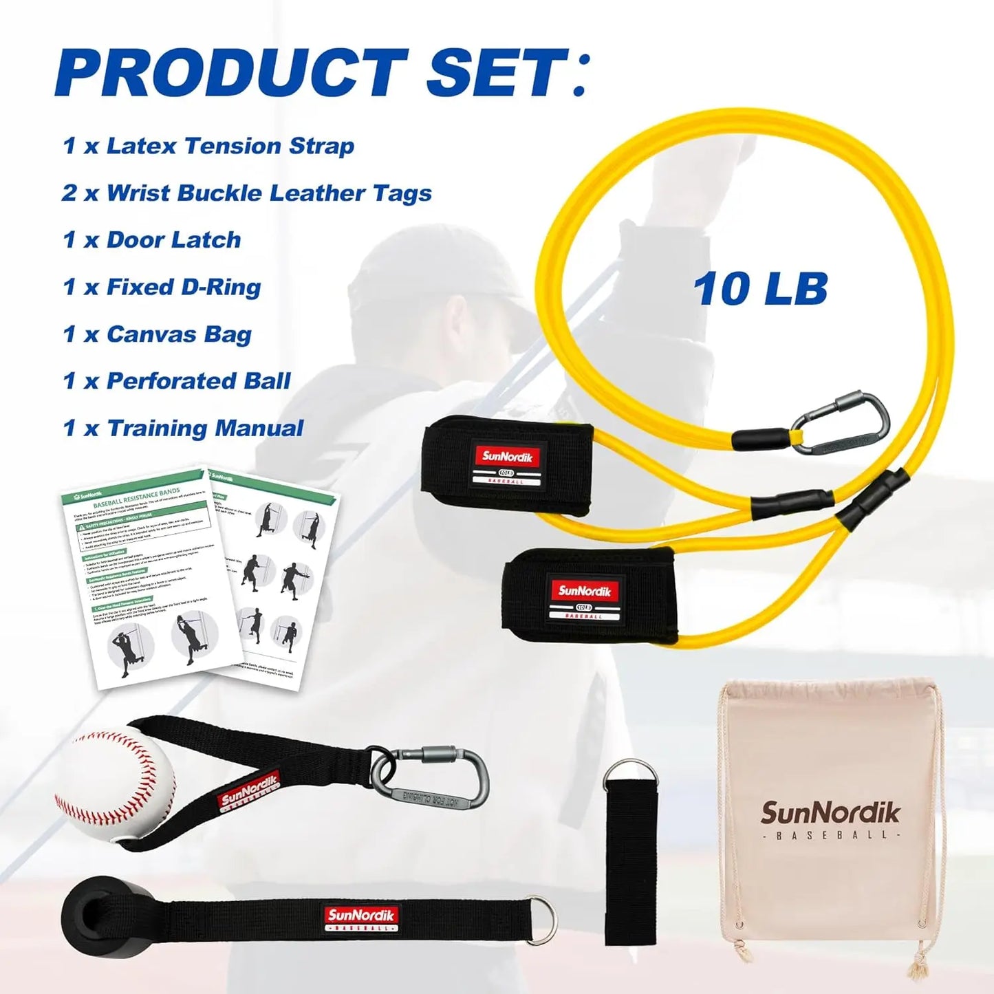 Baseball & Softball Resistance Bands for Pitching Training, Arm Strength Improvement Equipment for All Skill Levels