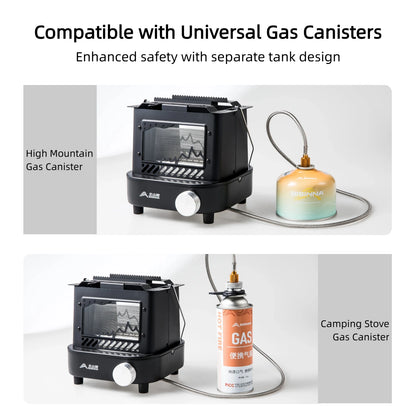 BISINNA Outdoor Heating Stove Portable Lightweight Retro Gas Stove Multi-functional Camping Heater for Hiking Picnic Fishing