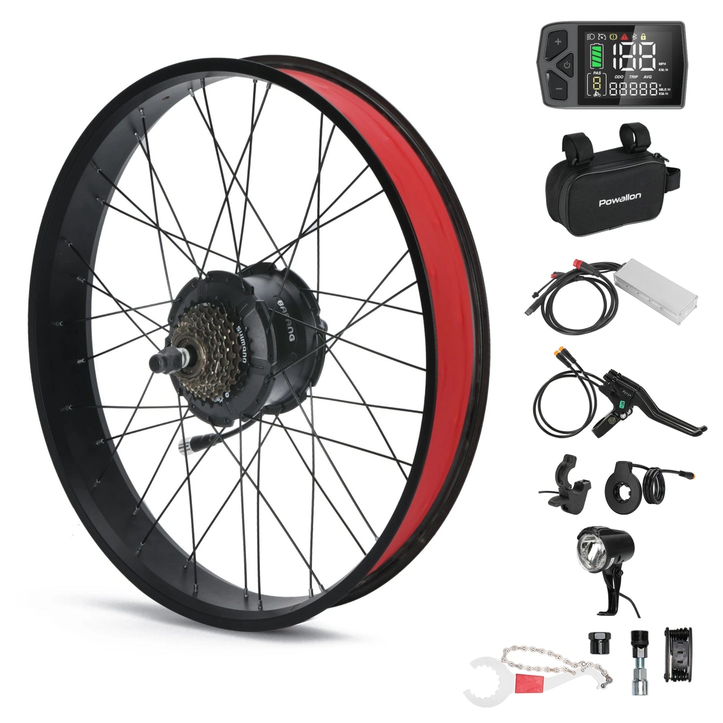 BAFANG 750W G062 Fat Tire Electric Bike Conversion Kit – 1300W Peak Rear Hub Motor for E-Bike, 20/26 inch Options, 175mm Dropout