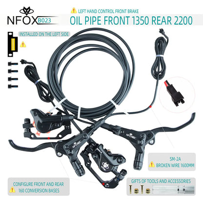 NFOX B023 Electric Bicycle Scooter Oil Disc Hydraulic Brake 160 Accessories 203 E bike 180 Power Off Right 140 GIFT Tool New