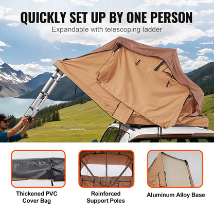 Rooftop Tent Hardshell Folding Tent with Telescopic Ladder