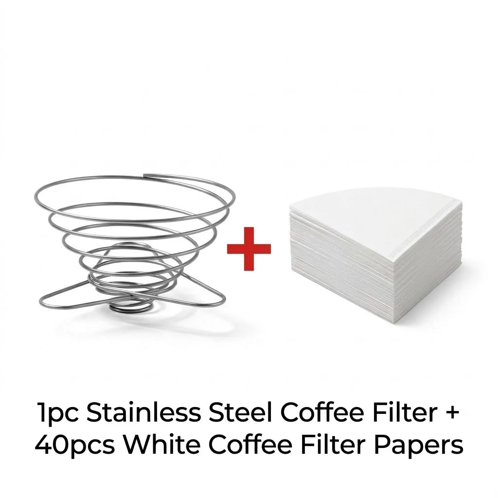 Foldable Coffee Filter Reusable Stainless Steel Camping Coffee Cup Filter Paper Dripper Barista Tools Brewing Funnel Filter Cup