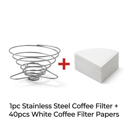 Foldable Coffee Filter Reusable Stainless Steel Camping Coffee Cup Filter Paper Dripper Barista Tools Brewing Funnel Filter Cup