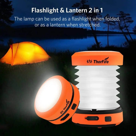 Camping Light 2/4PCS Solar Rechargable Foldable Portable Lantern Power Bank Waterproof Flashlight Solar Lamp Camp Outdoor